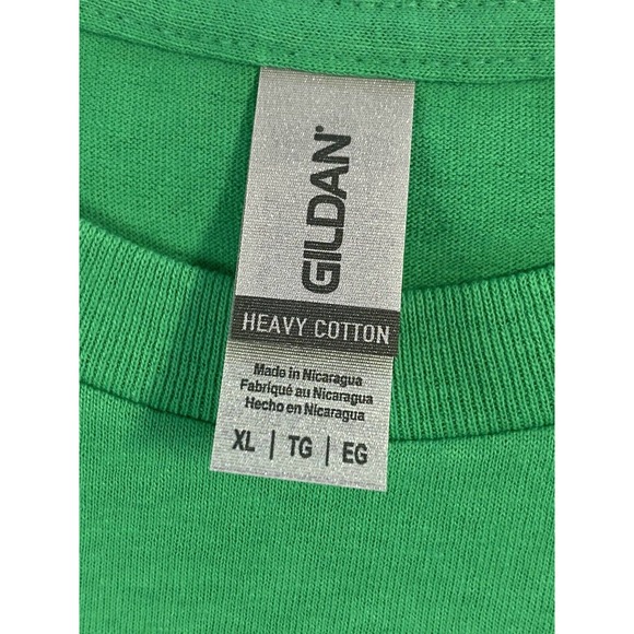 Disc Golf Shirt BASKET TREE SCENE Disc Golfer XL Graphic T-Shirt Gildan GREEN - Picture 7 of 8